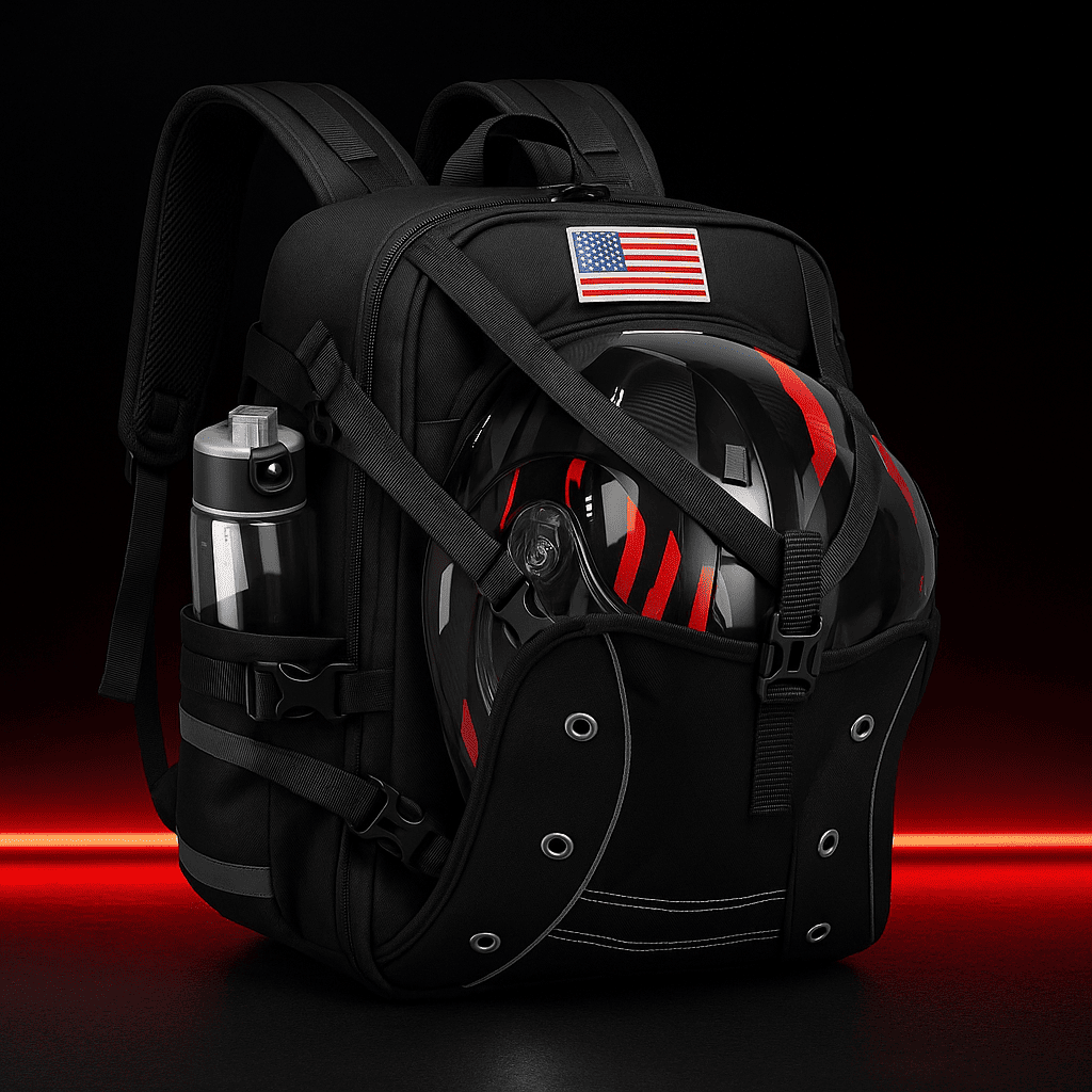 Motorcycle Backpack for Helmet – 30L | TheRiderBag™