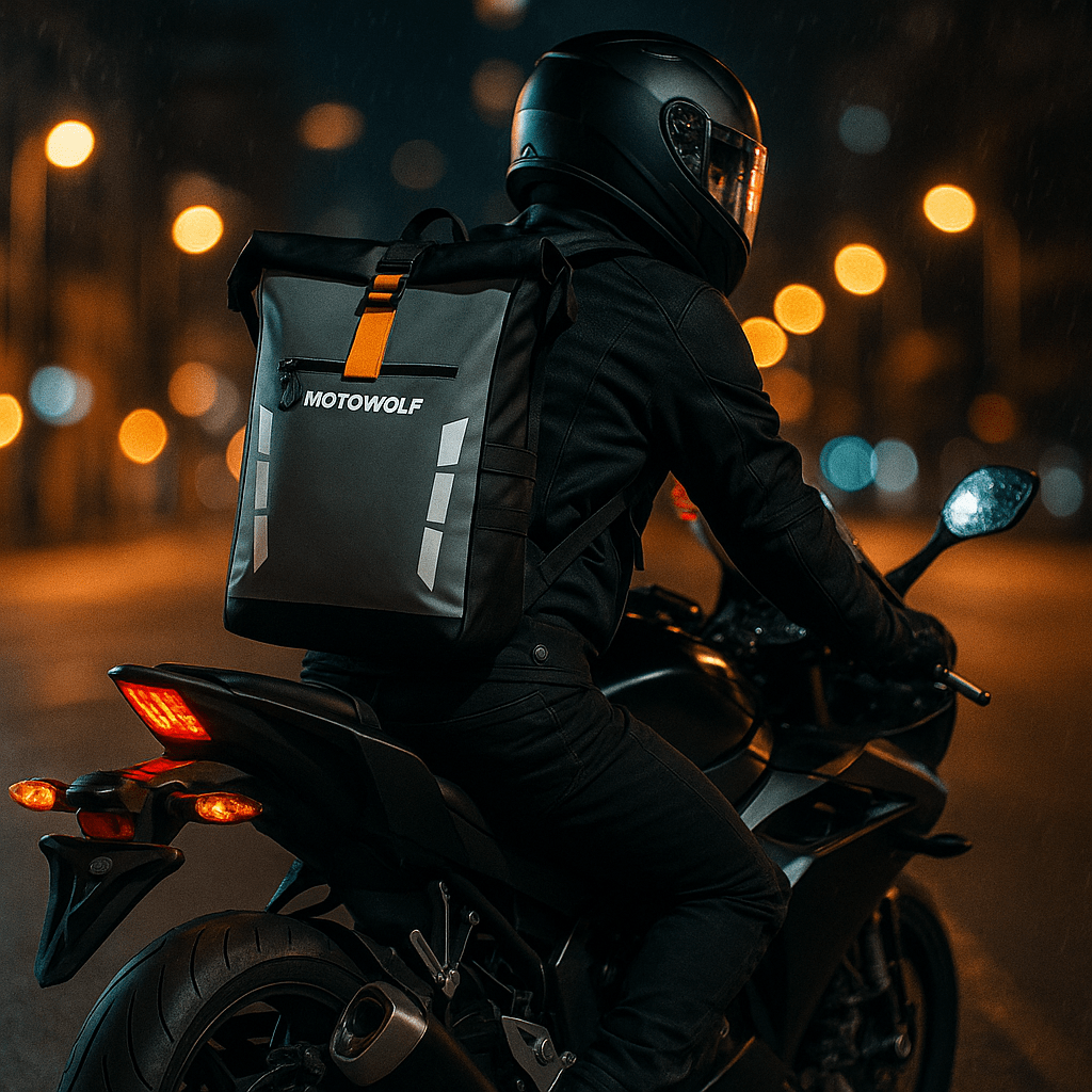 Waterproof Motorcycle Backpack with Reflective Strip | TheRiderBag™