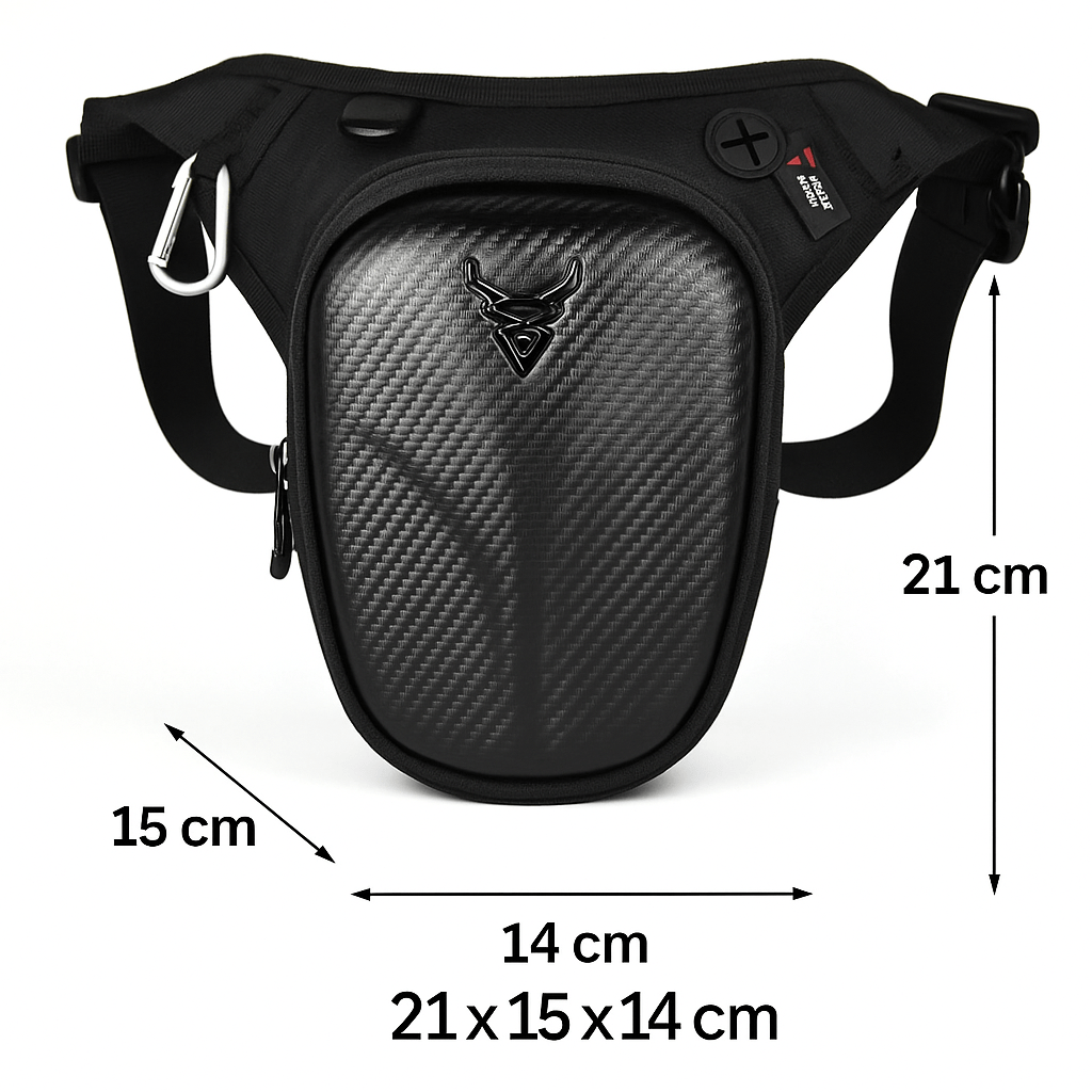 Waterproof Hard Shell Motorcycle Leg Bag – High-Capacity EVA | TheRiderBag™