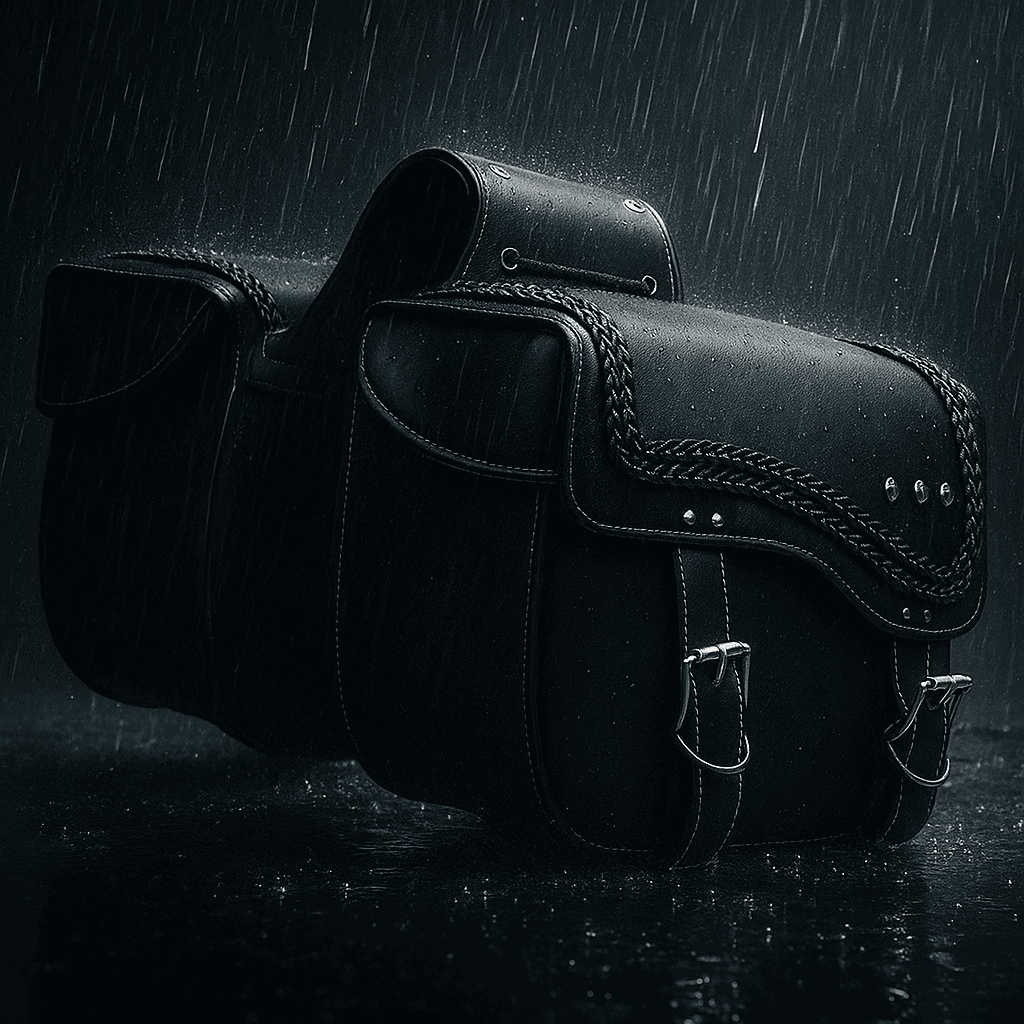 saddle bag leather motorcycle- universal pair – TheRiderBag™