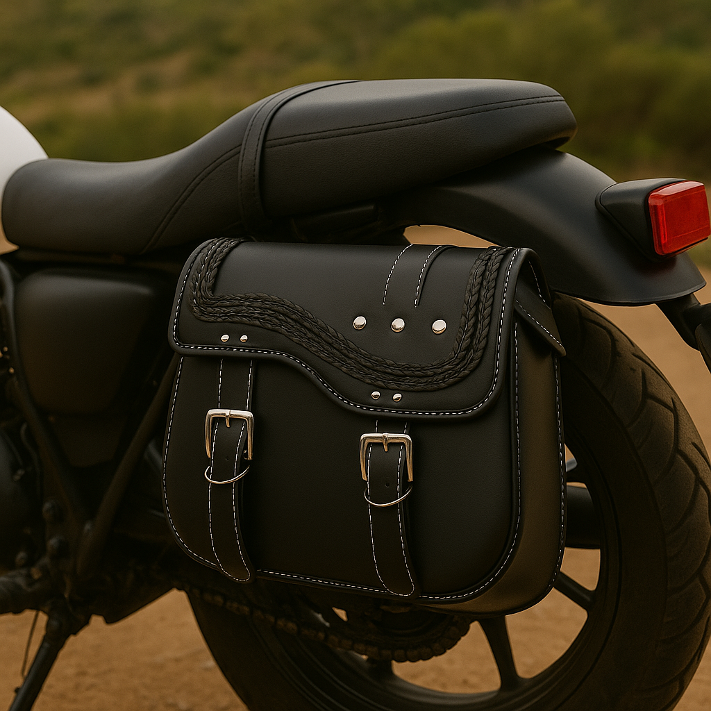 saddle bag leather motorcycle- universal pair – TheRiderBag™