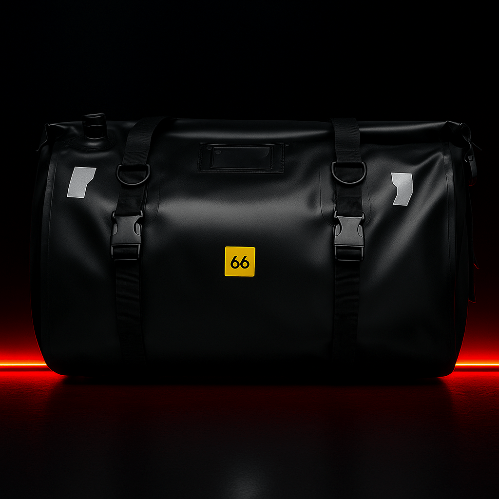 Waterproof Motorcycle Tail Bag – 66L Roll-Top – TheRiderBag™