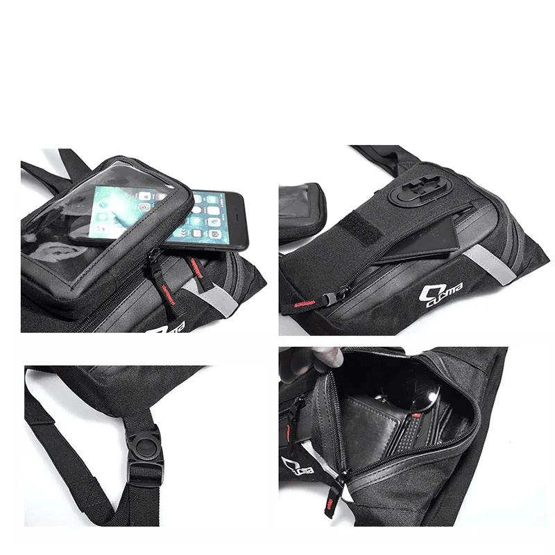 Motorcycle Leg Bag Waterproof with phone sleeve | TheRiderBag™