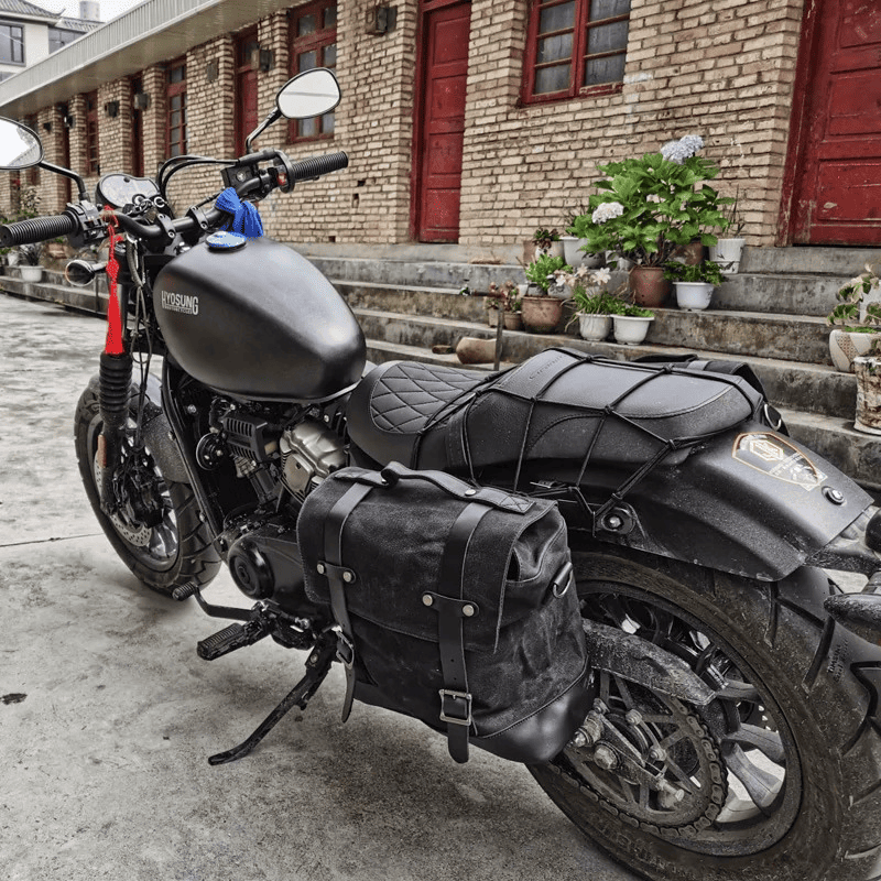 Vintage Motorcycle leather soft panniers | TheRiderBag™