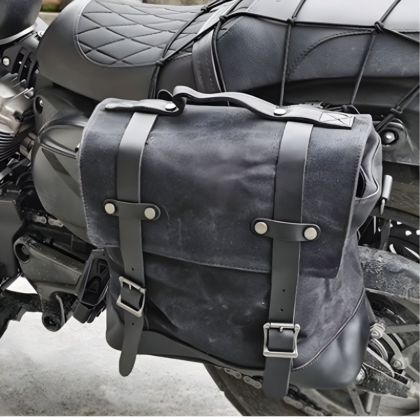 Vintage Motorcycle leather soft panniers | TheRiderBag™