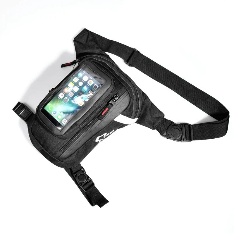 Motorcycle Leg Bag Waterproof with phone sleeve | TheRiderBag™