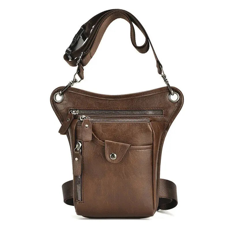 leather motorcycle leg bag | TheRiderBag™