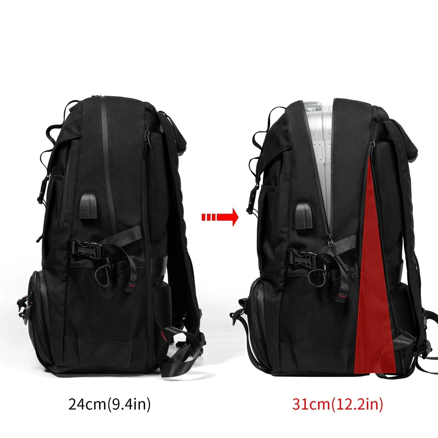 Expandable Waterproof Motorcycle Backpack with Helmet Holder| TheRiderBag™