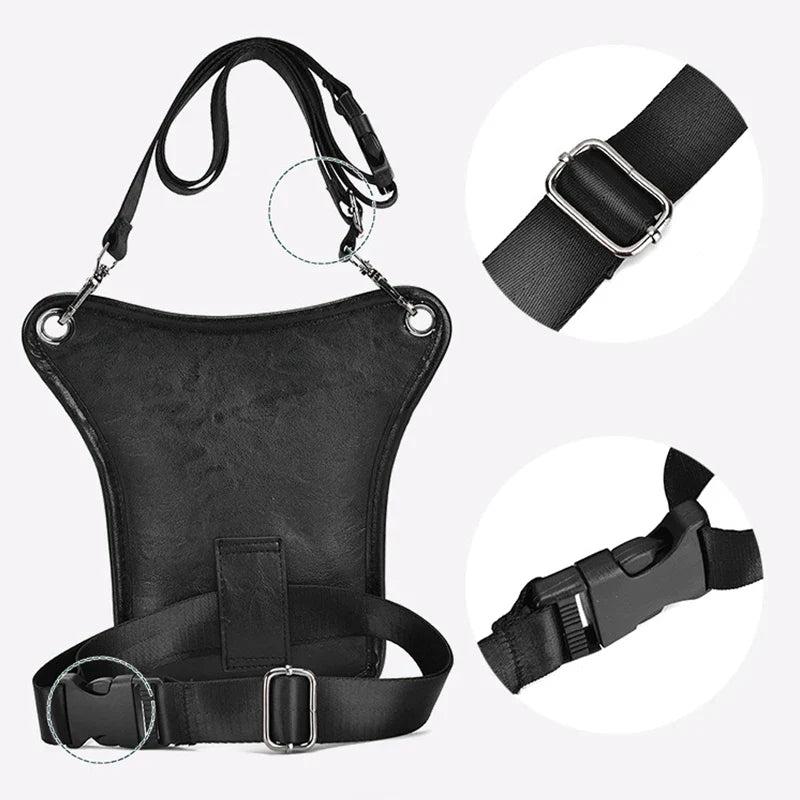 leather motorcycle leg bag | TheRiderBag™
