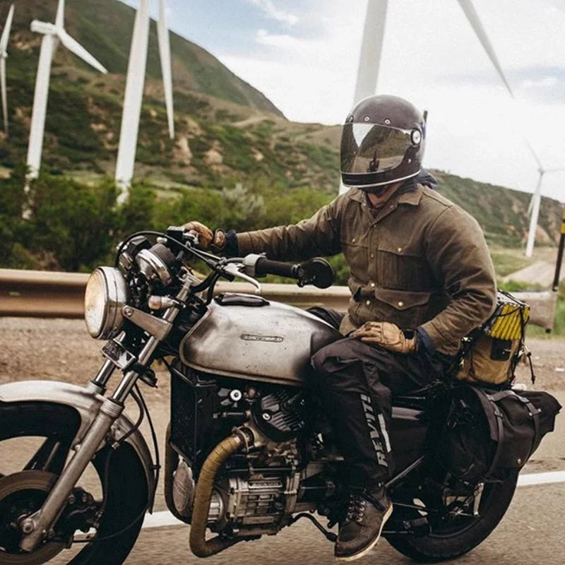 Vintage Motorcycle leather soft panniers | TheRiderBag™