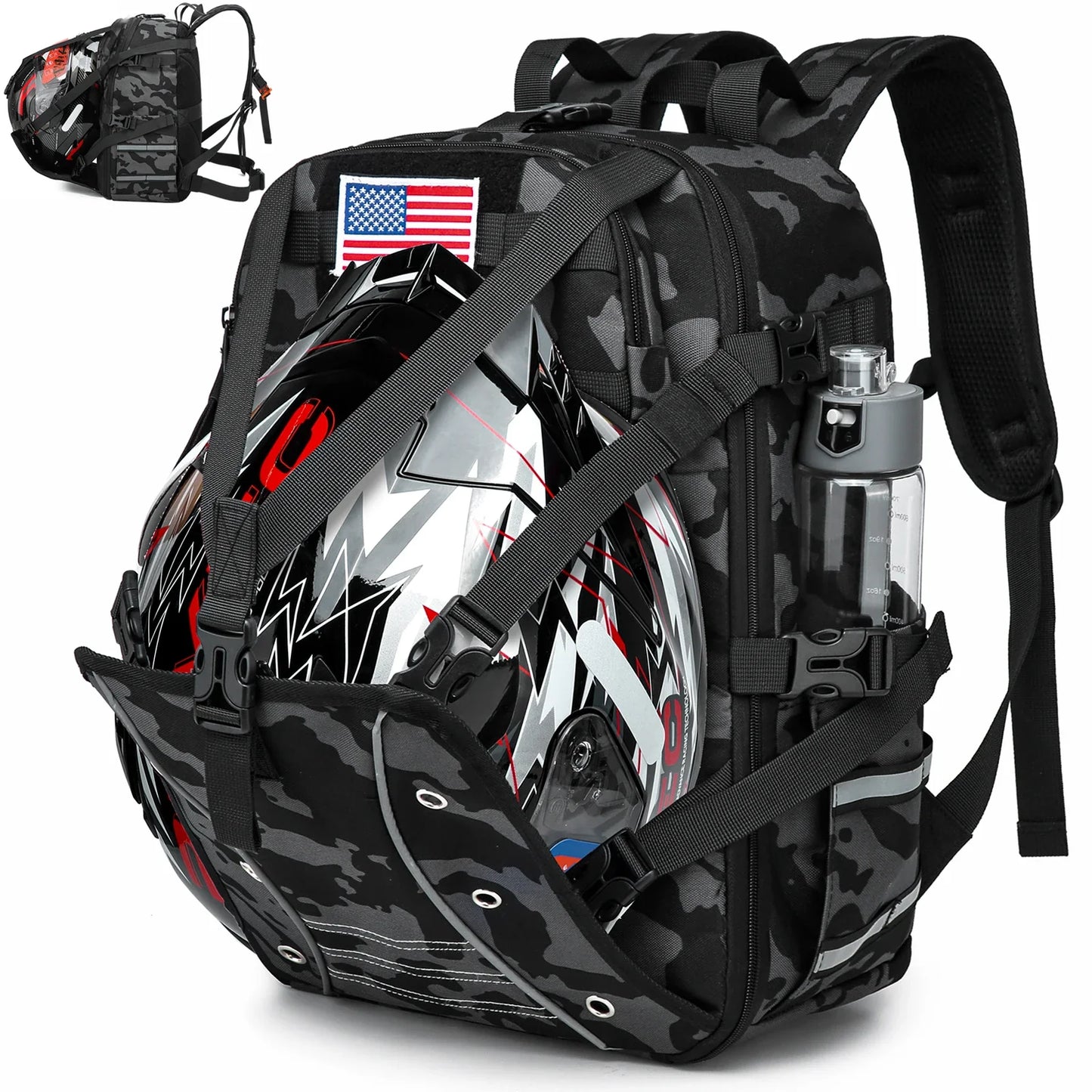 Motorcycle Backpack for Helmet – 30L | TheRiderBag™