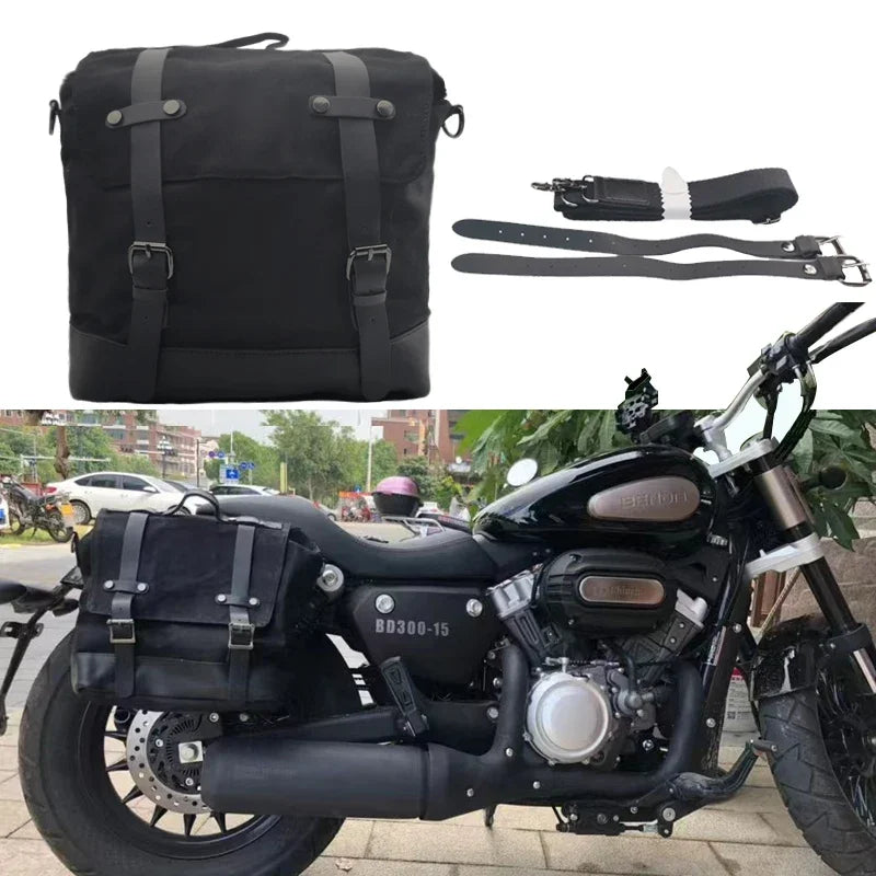 Vintage Motorcycle leather soft panniers | TheRiderBag™