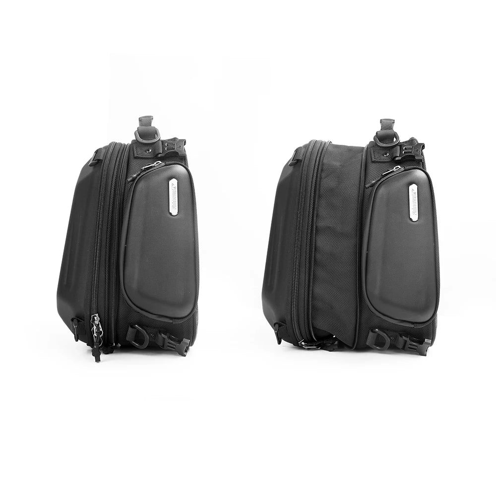 Expandable Motorcycle Tail Bag – 12 to 18L with EVA Shell – TheRiderBag