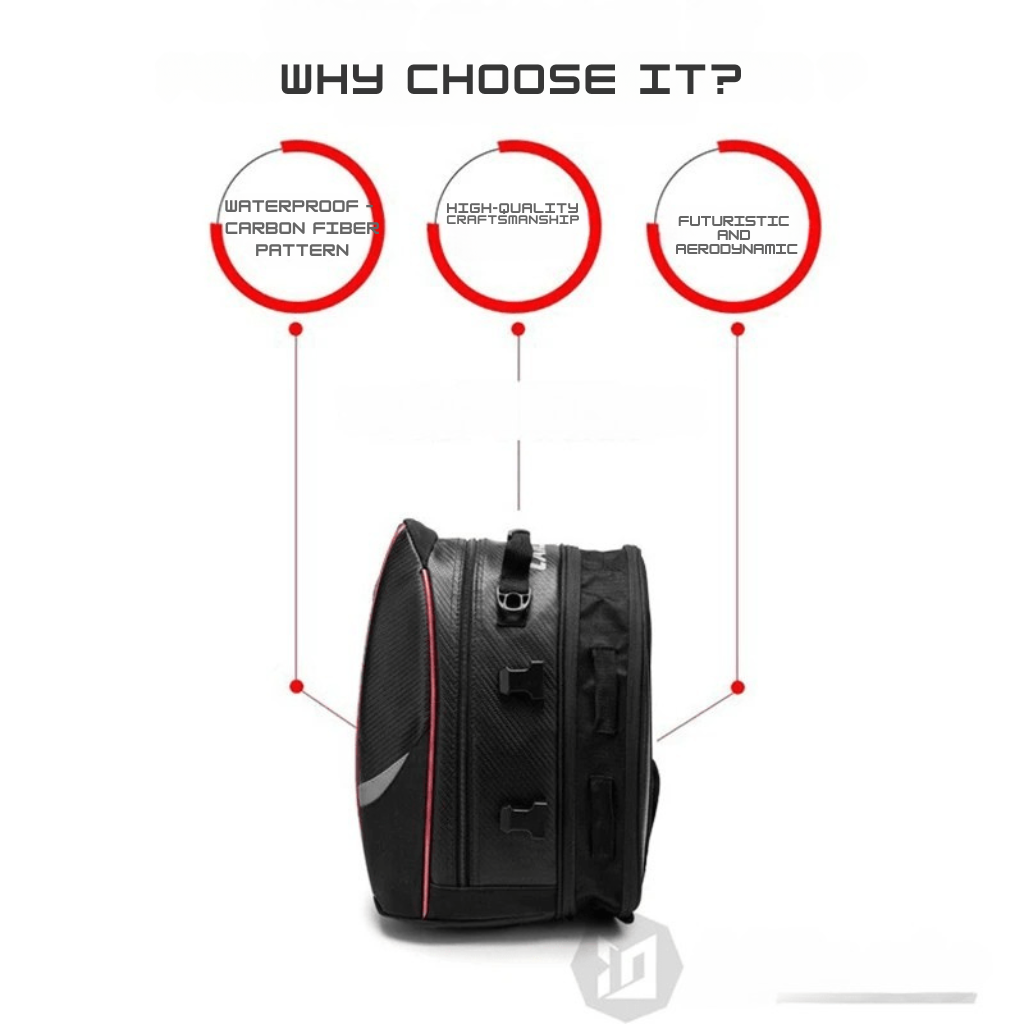 Expandable Tail bag For motorcycle | TheRiderBag™