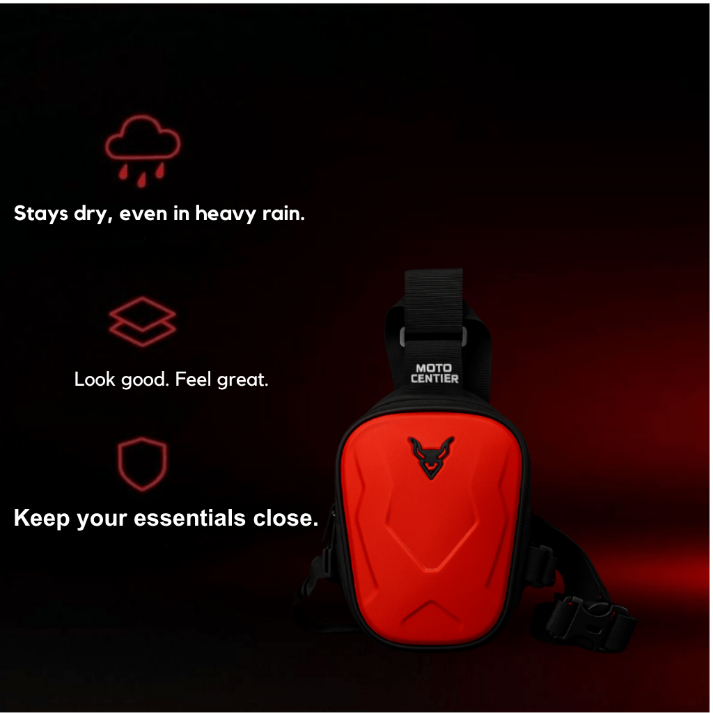 Motorcycle Leg Bag Carbon Hard Shell | TheRiderBag™