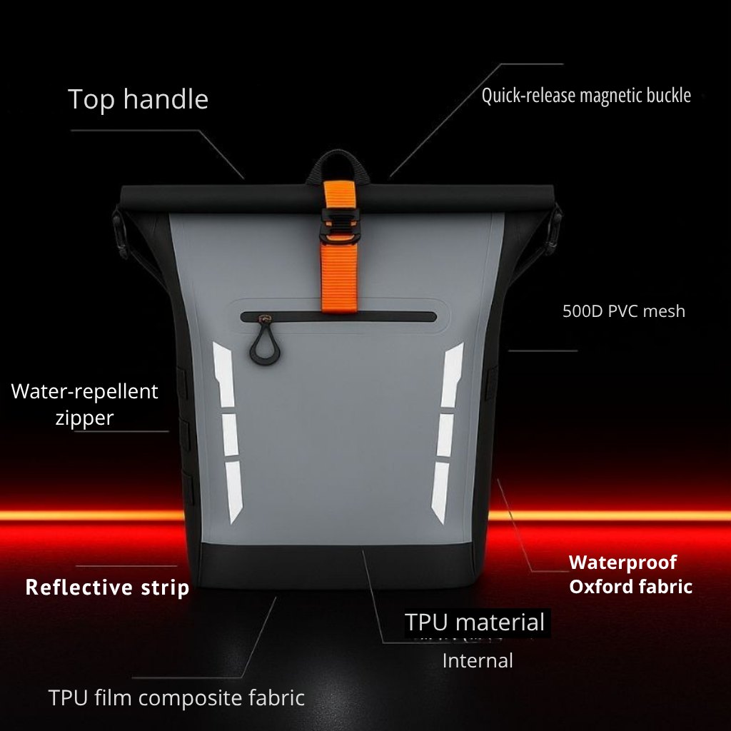 Waterproof Motorcycle Backpack with Reflective Strip | TheRiderBag™