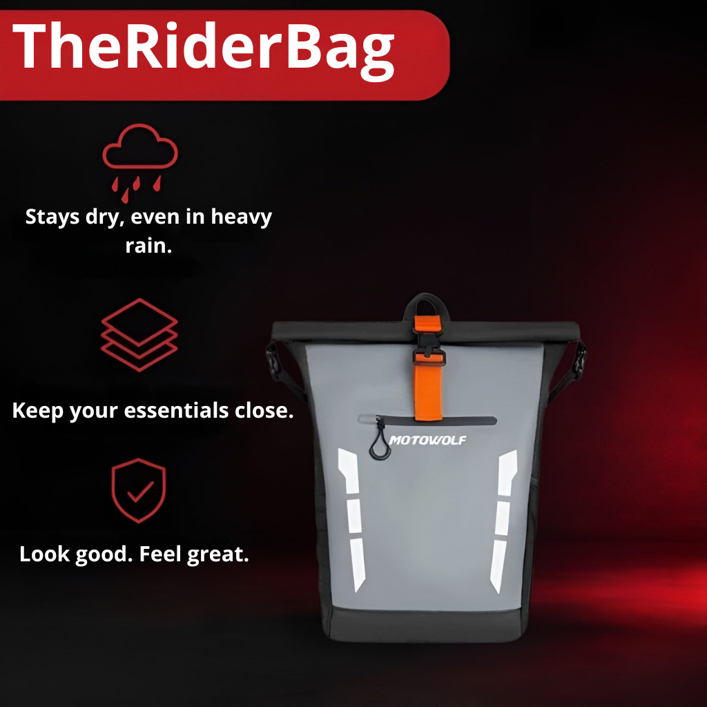 Waterproof Motorcycle Backpack with Reflective Strip | TheRiderBag™