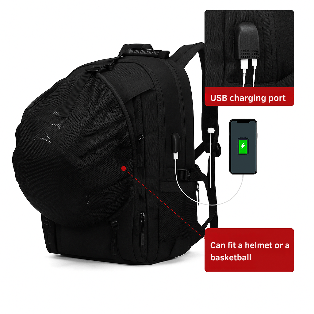 Expandable Waterproof Motorcycle Backpack with Helmet Holder| TheRiderBag™