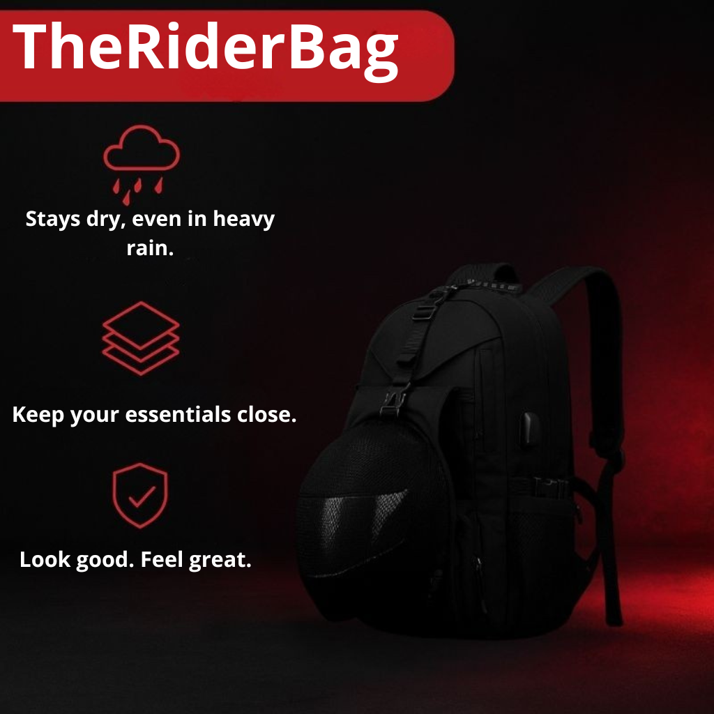 Expandable Waterproof Motorcycle Backpack with Helmet Holder| TheRiderBag™