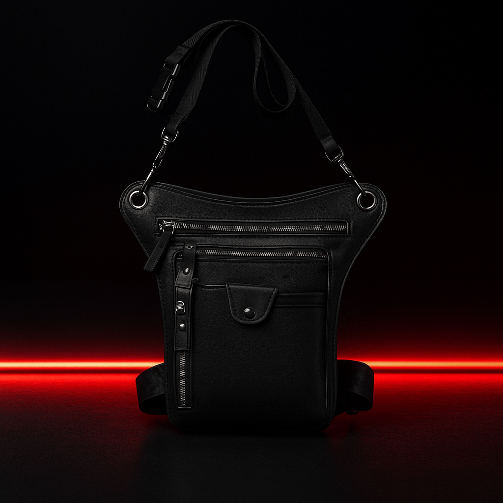 leather motorcycle leg bag | TheRiderBag™