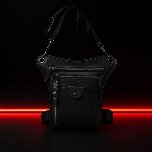 leather motorcycle leg bag | TheRiderBag™