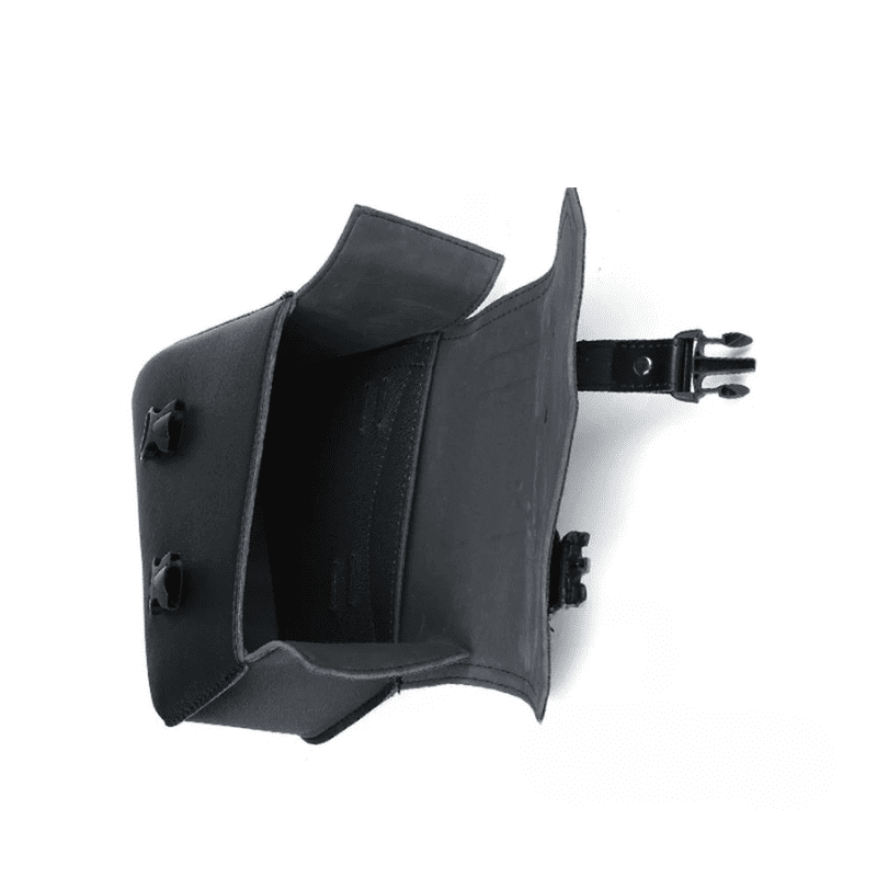 Leather Motorcycle Panniers Matte Black Pair | TheRiderBag™