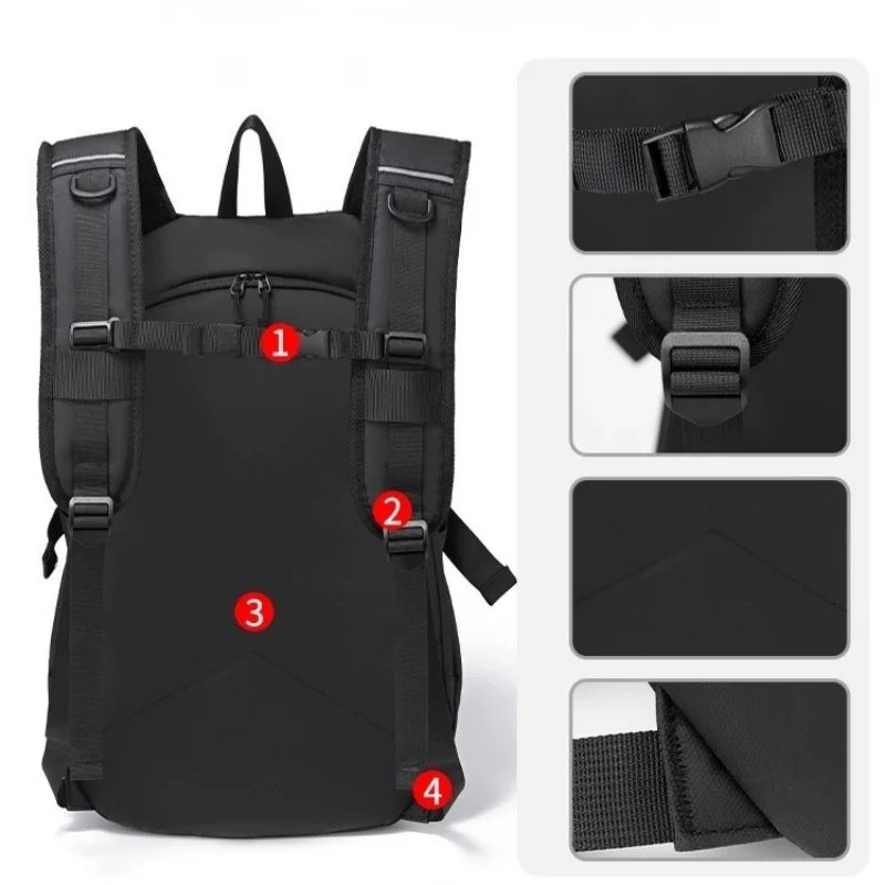 Waterproof Motorcycle Backpack 35L – Integrated Helmet Holder | TheRiderBag™