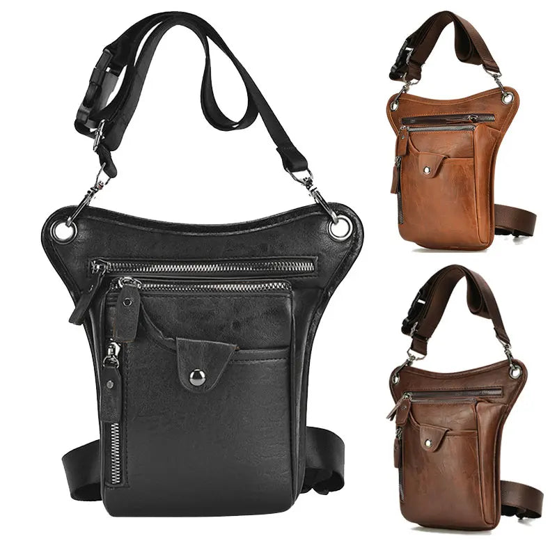 leather motorcycle leg bag | TheRiderBag™